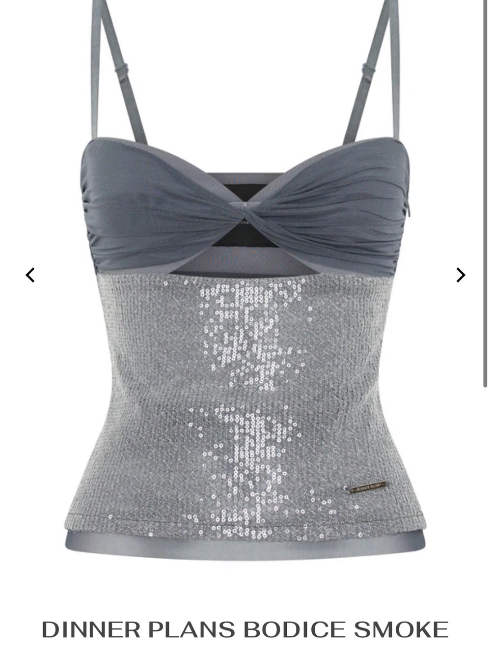 Dinner Plans Bodice Tank Top - Smoke Gray